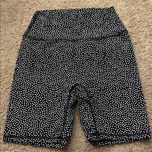 BuffBunny Black and White Dot High-Rise Bike Shorts
